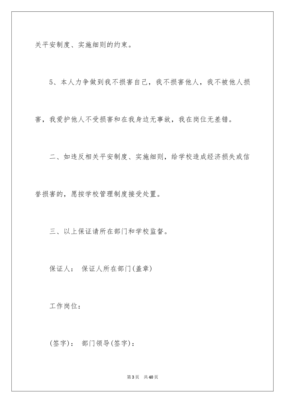 2024个人工作保证书_18_第3页