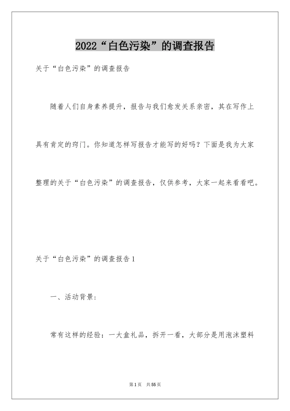2024“白色污染”的调查报告_4_第1页