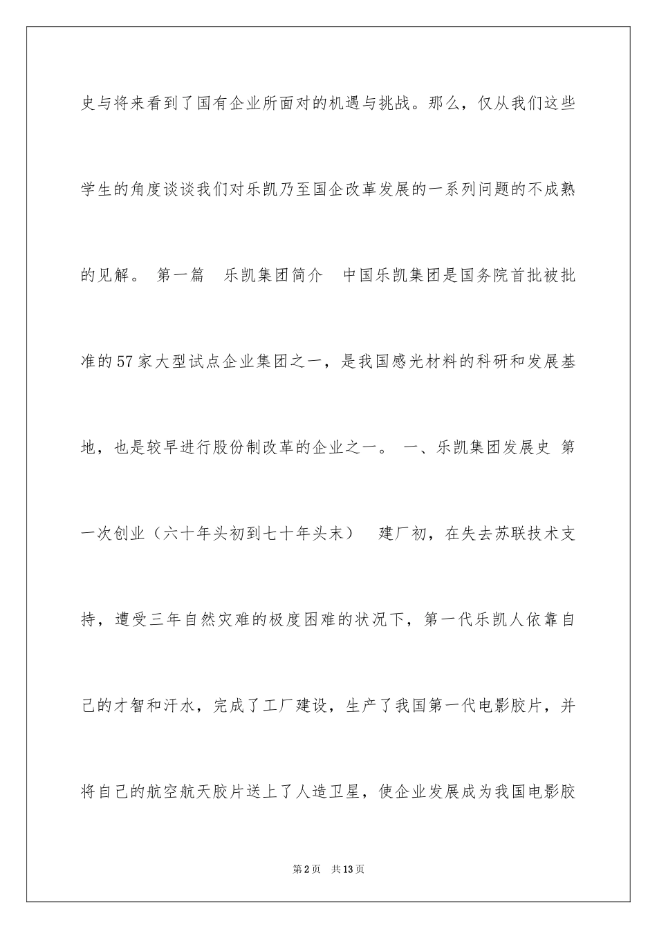 2024乐凯公司实践报告实践报告_第2页