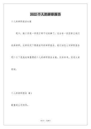 2024个人的辞职报告_199