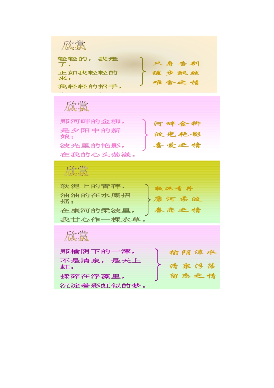 辽宁省海城市牛庄高级中学高中语文 第一单元 再别康桥教案 新人教版必修1_第2页