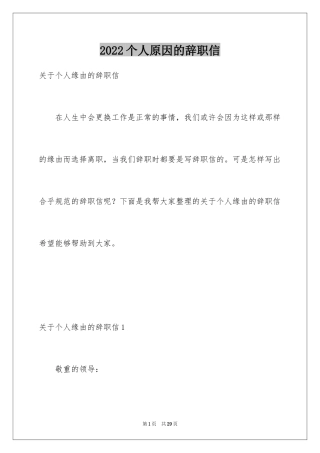 2024个人原因的辞职信_10