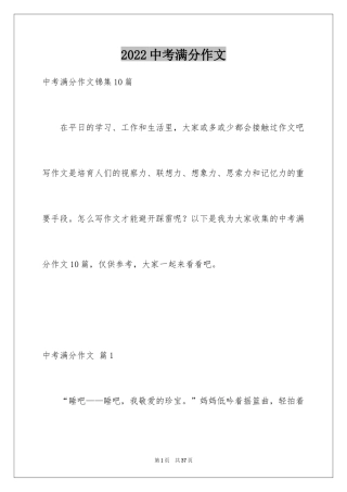 2024中考满分作文_26