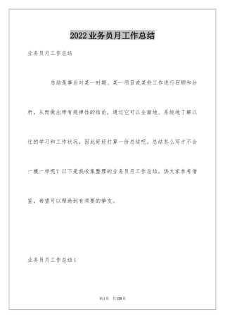 2024业务员月工作总结_7