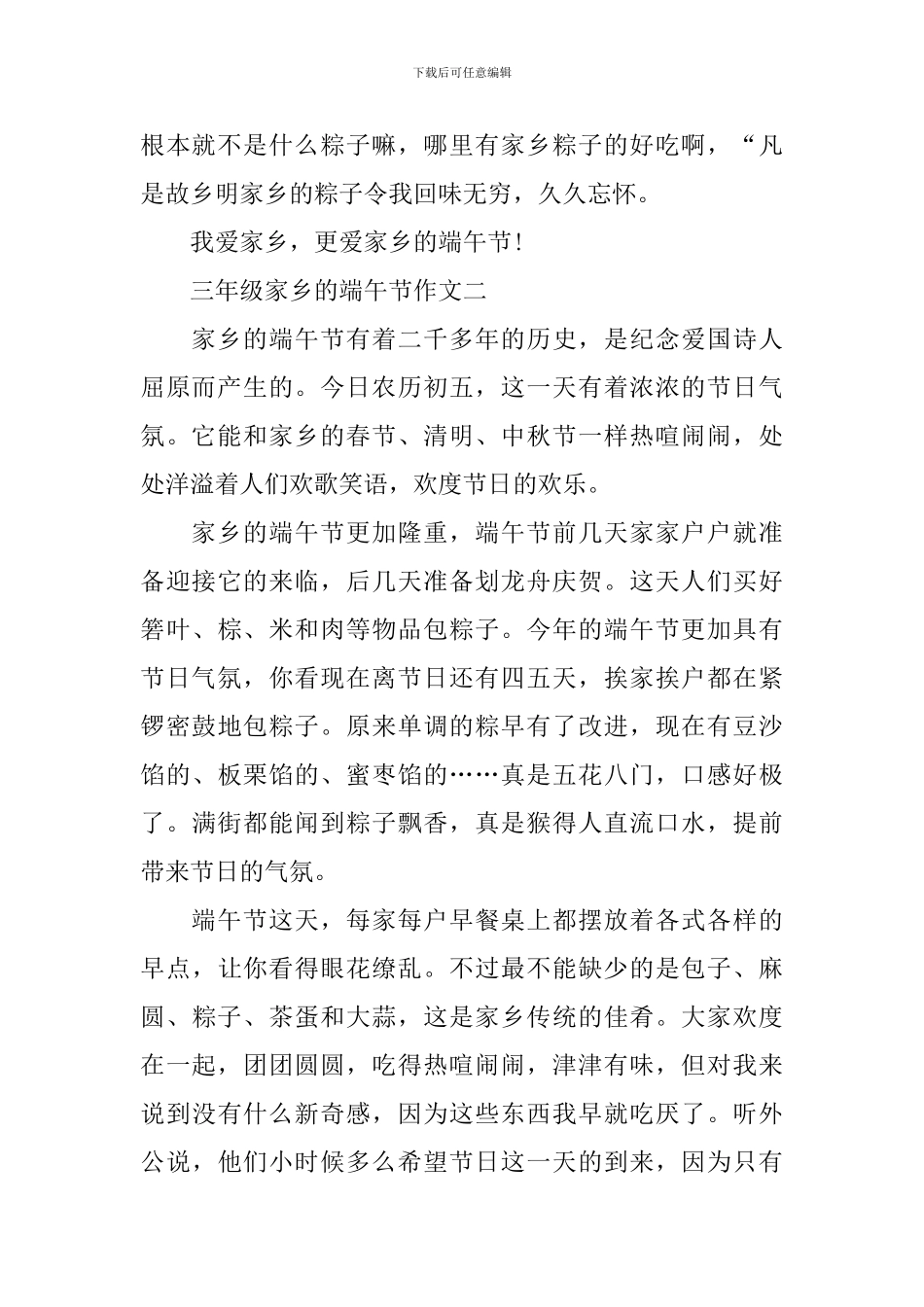 三年级家乡的端午节作文_第2页