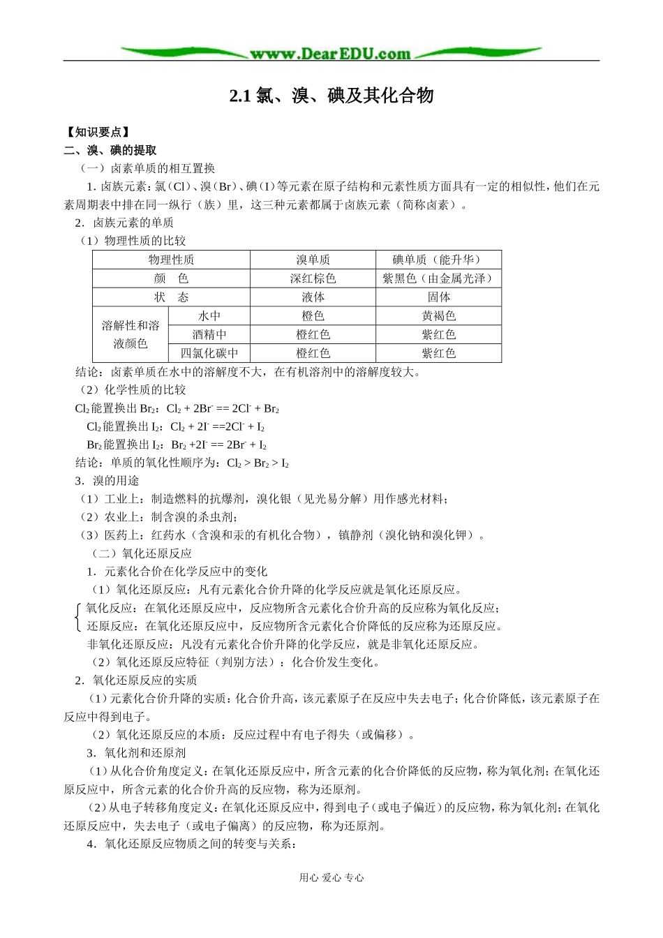 苏教版高中化学必修1 氯、溴、碘及其化合物_第1页
