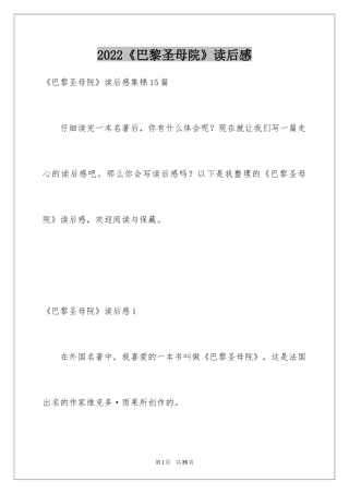 2024《巴黎圣母院》读后感_9