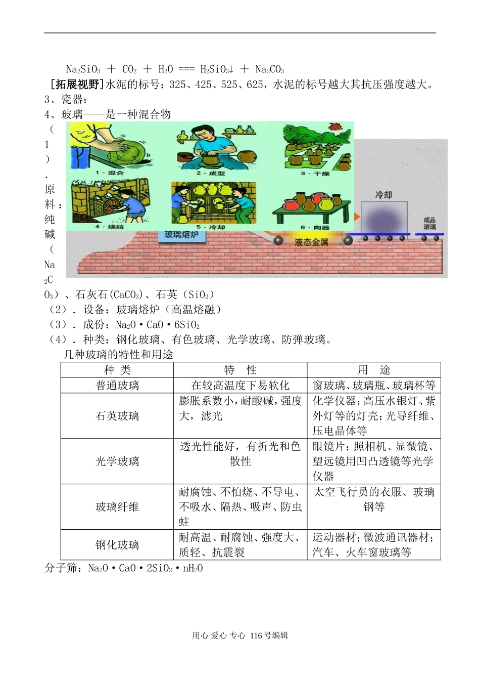 苏教版必修1高中化学硅酸盐矿物与硅酸盐产品_第2页