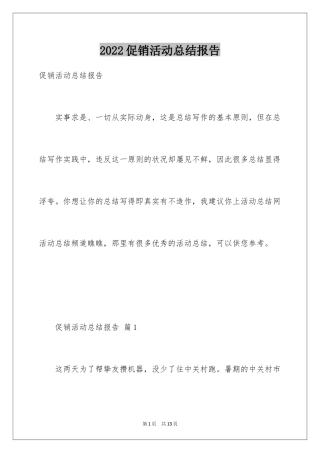 2024促销活动总结报告