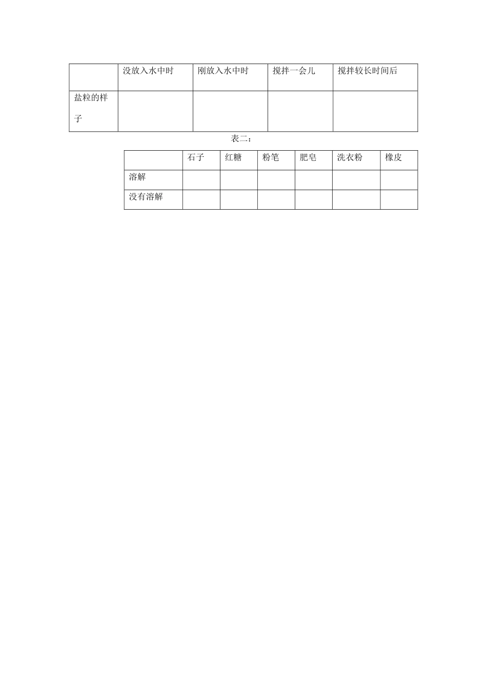 秋三年级科学上册 4.3《溶解》教案 湘教版-湘教版小学三年级上册自然科学教案_第3页