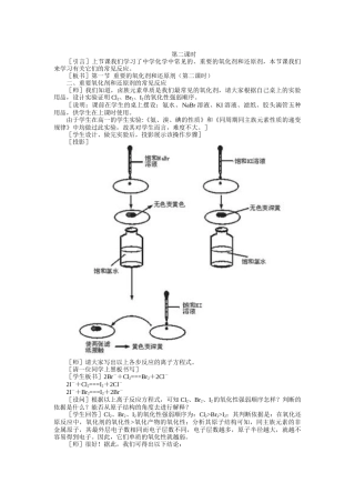 示范教案一第一节  重要的氧化剂和还原剂第二课时