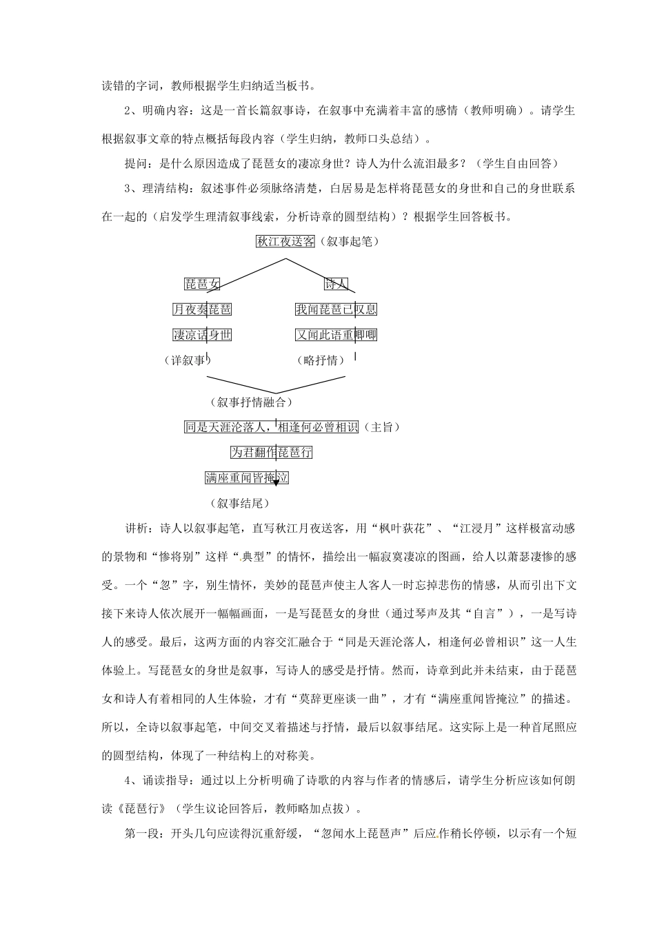 湖南省师范大学附属中学高三语文总复习 琵琶行教案_第2页
