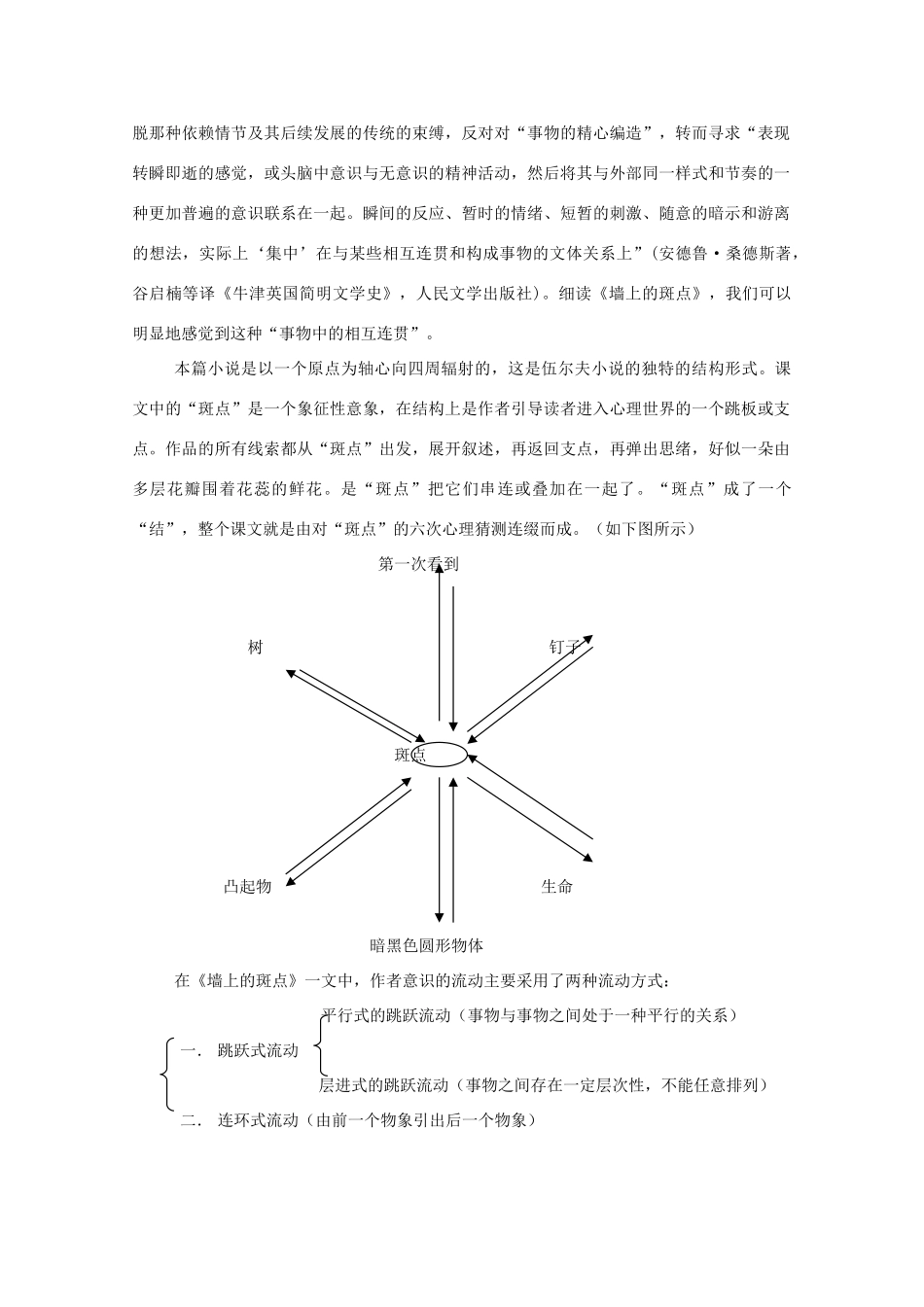 江西省乐安一中高三语文 墙上的斑点教案_第3页