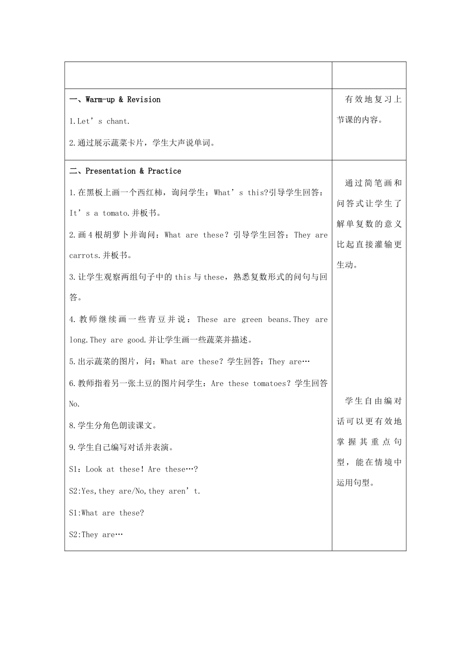 春四年级英语下册 Unit 4 At the farm分课时（1）教案 人教PEP版-人教PEP小学四年级下册英语教案_第3页