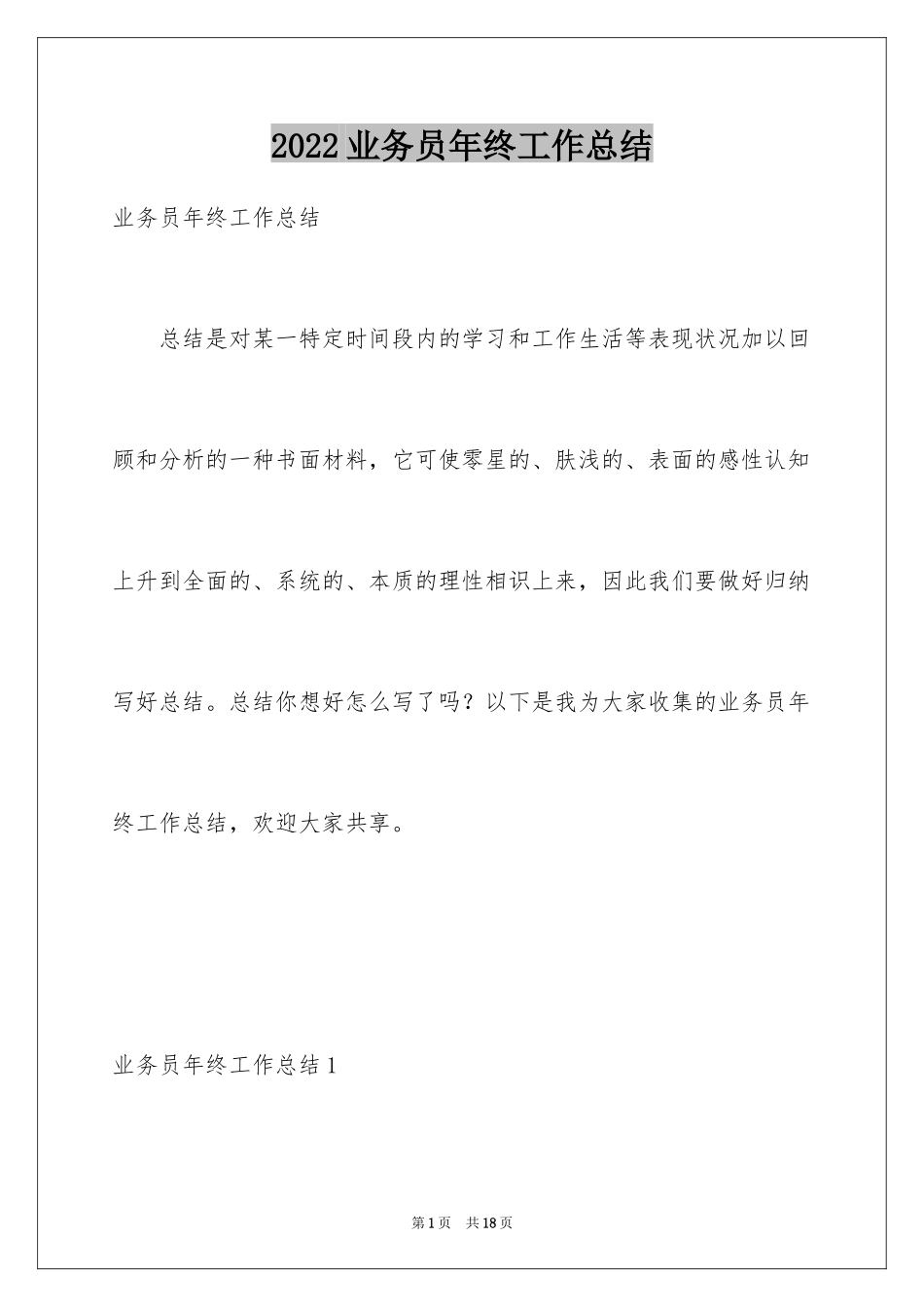 2024业务员年终工作总结_6_第1页