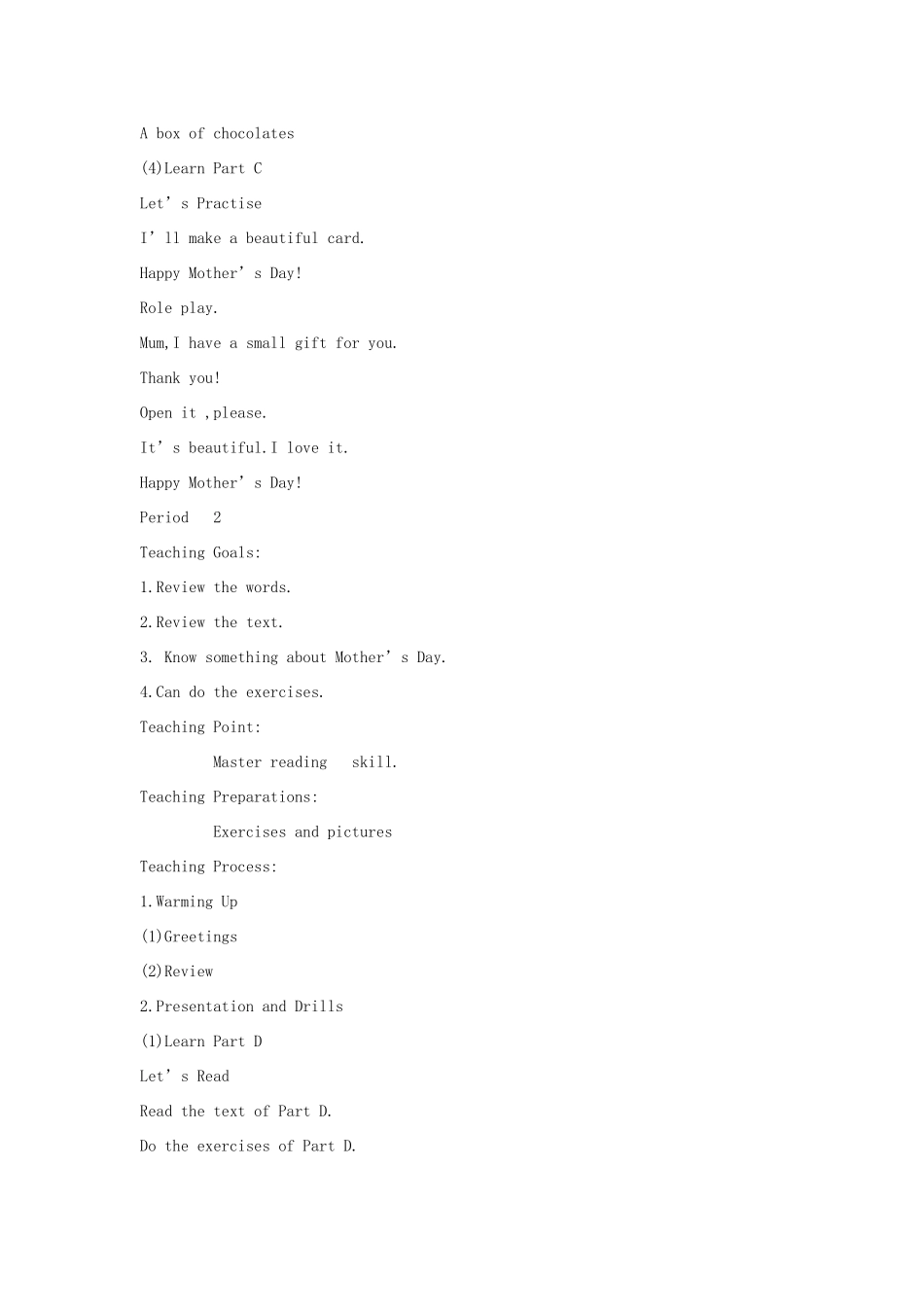 春五年级英语下册 Unit6 I’ll make a beautiful card（全英文）教案 湘少版-湘少版小学五年级下册英语教案_第2页