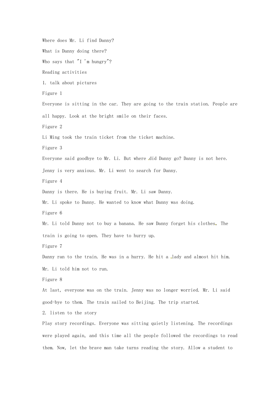 春五年级英语下册 Unit1 Going to Beijing Lesson6 Danny Is Lost教案3 冀教版（三起）-冀教版小学五年级下册英语教案_第3页