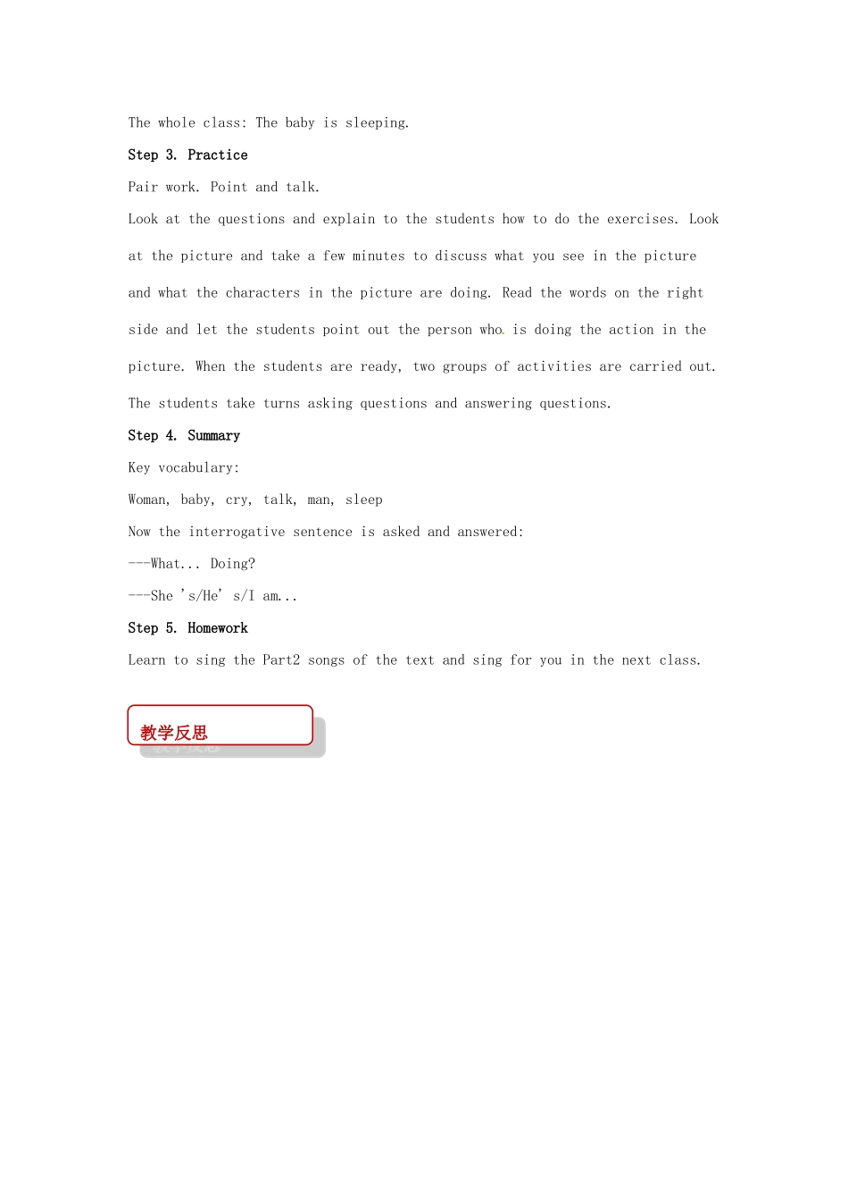 春五年级英语下册 Unit1 Going to Beijing Lesson3 Who Is Singing教案1 冀教版（三起）-冀教版小学五年级下册英语教案_第3页