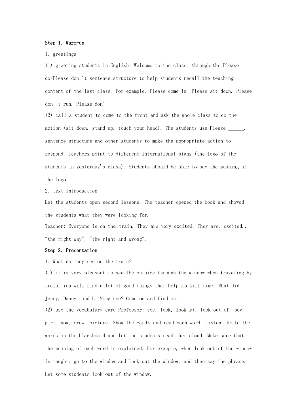 春五年级英语下册 Unit1 Going to Beijing Lesson2 What Are You Doing教案3 冀教版（三起）-冀教版小学五年级下册英语教案_第2页