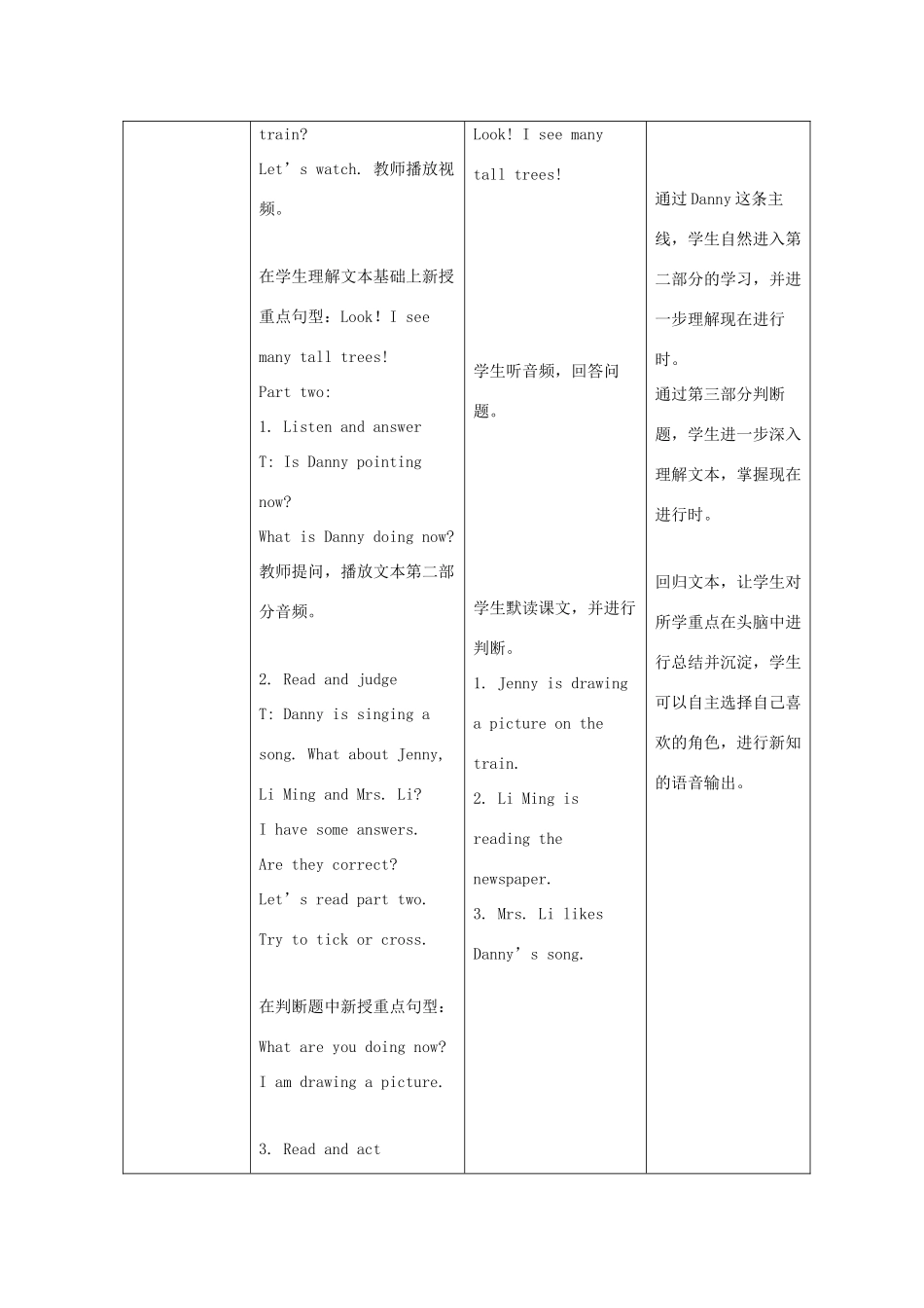 春五年级英语下册 Unit1 Going to Beijing Lesson2 What Are You Doing教案2 冀教版（三起）-冀教版小学五年级下册英语教案_第3页