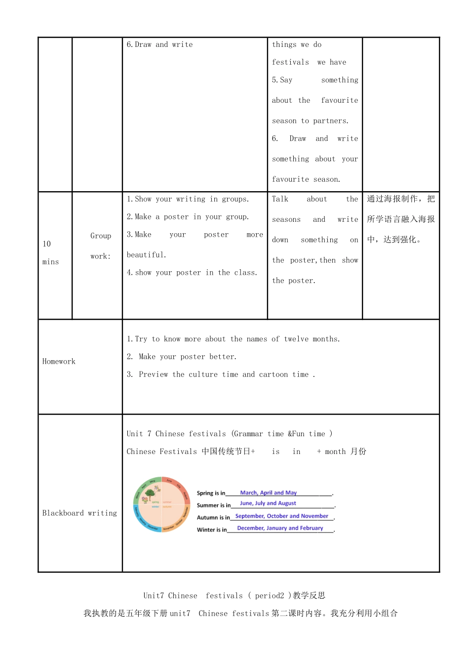 春五年级英语下册 Unit 7 Chinese festivals（Grammar time Fun time）教案 （新版）牛津译林版-牛津版小学五年级下册英语教案_第3页