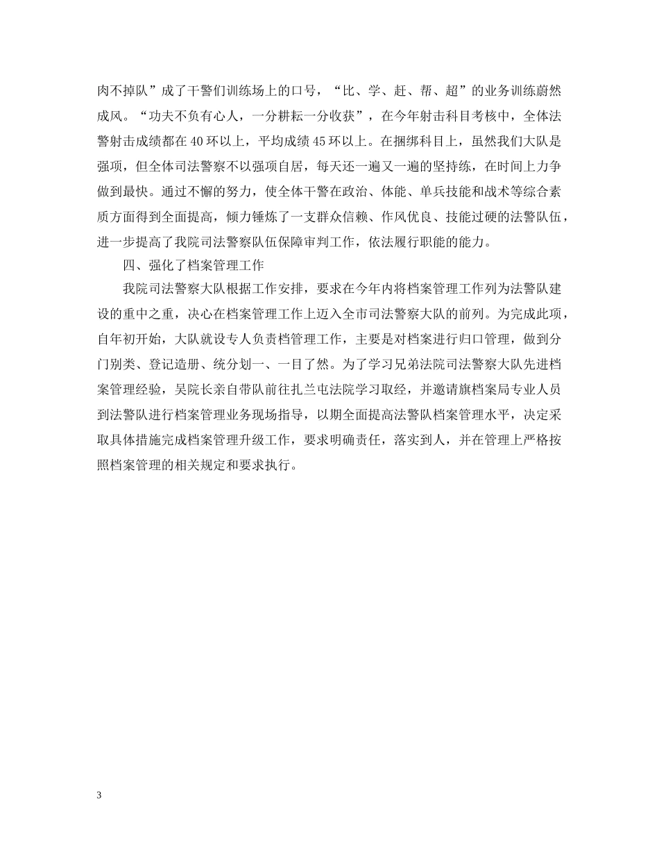 20XX年司法警察个人年终总结 _第3页