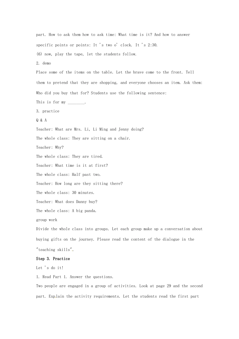 春五年级英语下册 Unit 2 In Beijing Lesson 11 Shopping in Beijing教案3 冀教版（三起）-冀教版小学五年级下册英语教案_第3页