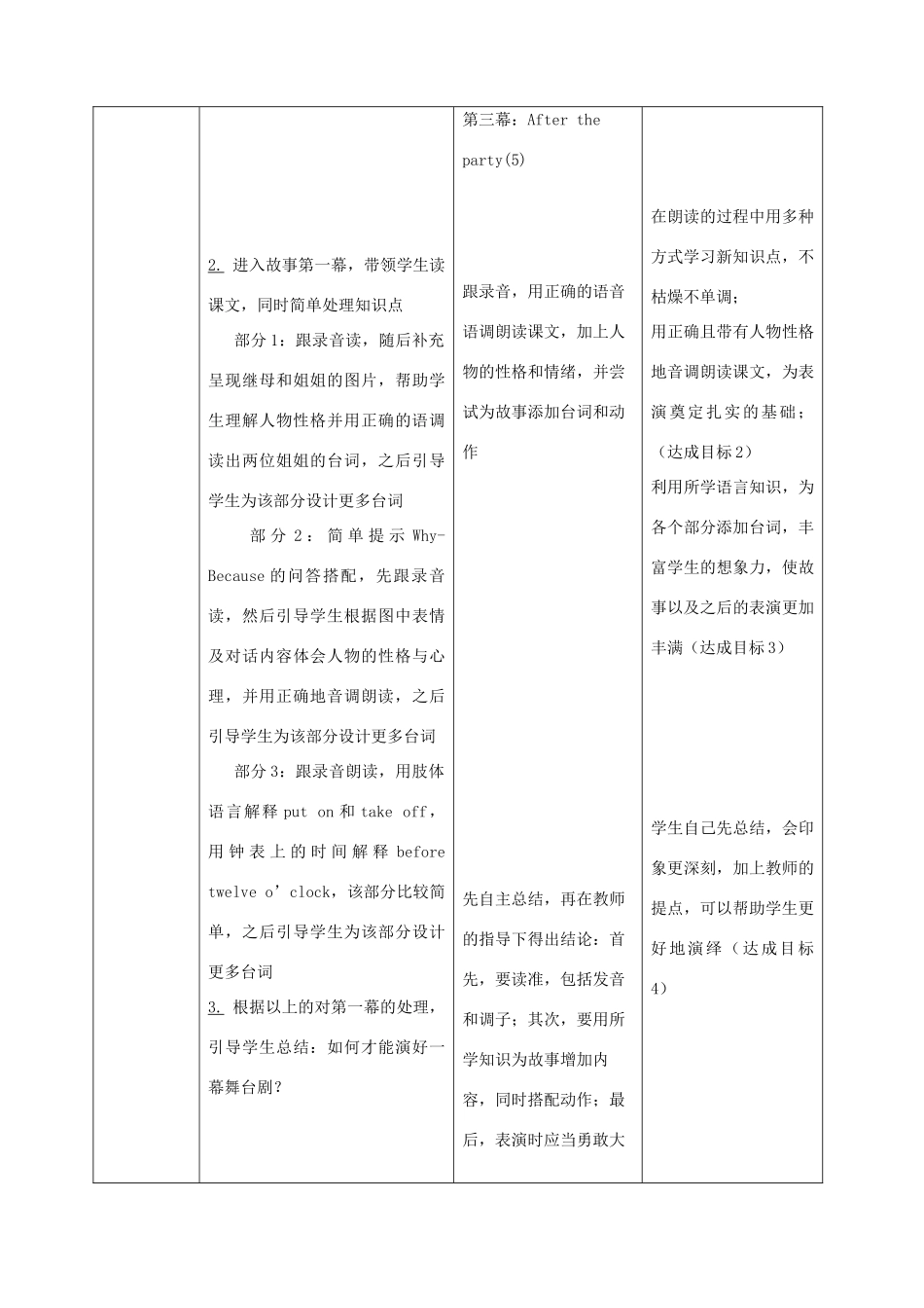 春五年级英语下册 Unit 1 Cinderella教案1 （新版）牛津译林版-牛津版小学五年级下册英语教案_第3页