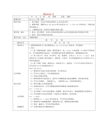 春五年级英语下册 Recycle 2教案 人教PEP版-人教PEP小学五年级下册英语教案