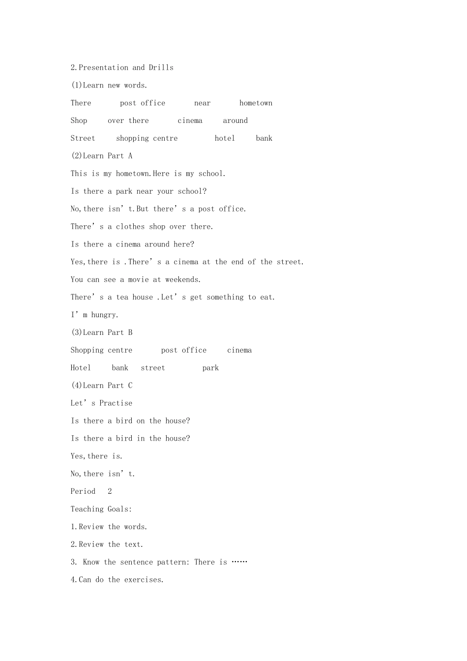 春五年级英语下册 Assessment Ⅱ（全英文）教案 湘少版-湘少版小学五年级下册英语教案_第2页