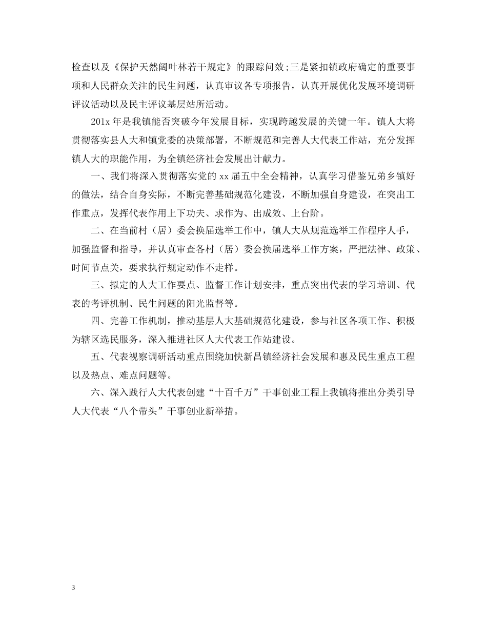 20XX年乡镇人大年终工作总结范文 _第3页