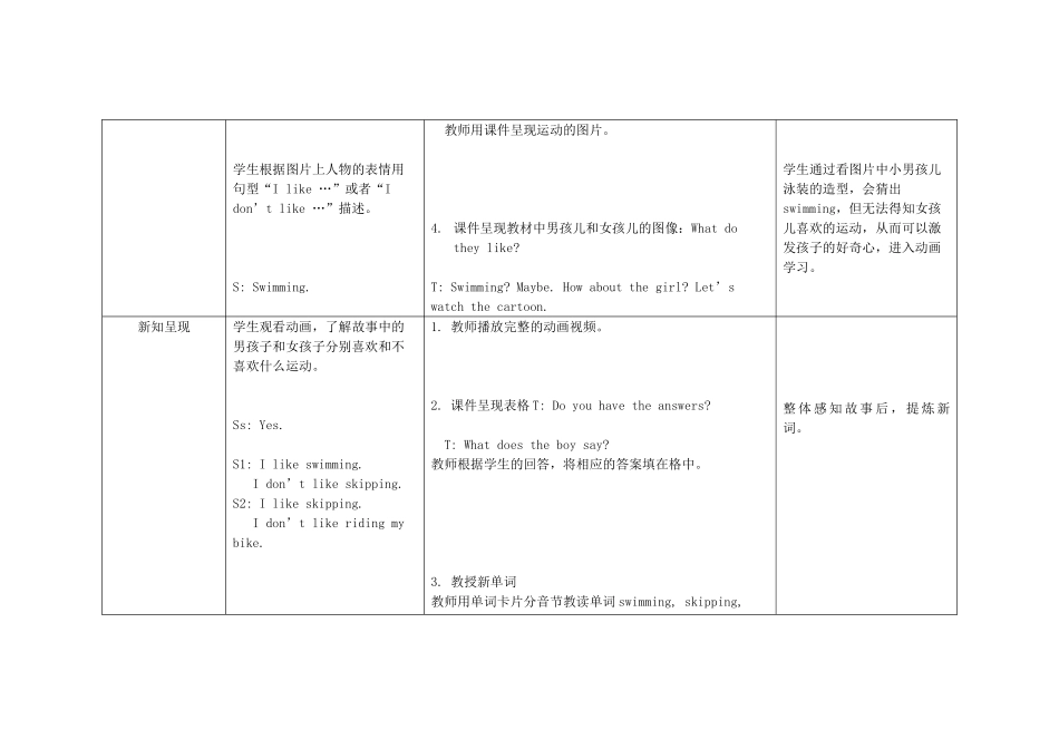 春三年级英语下册 Module 3 Unit 2 I don't like riding my bike教案 外研版（三起）-外研版小学三年级下册英语教案_第2页