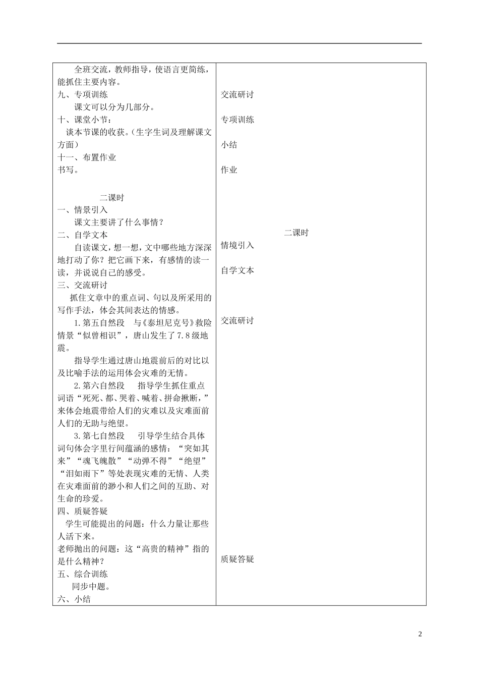 六年级语文下册 还有人活着吗3教案 冀教版_第2页
