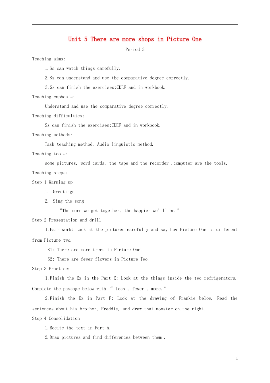 六年级英语下册 unit5 period3教案 湘少版_第1页
