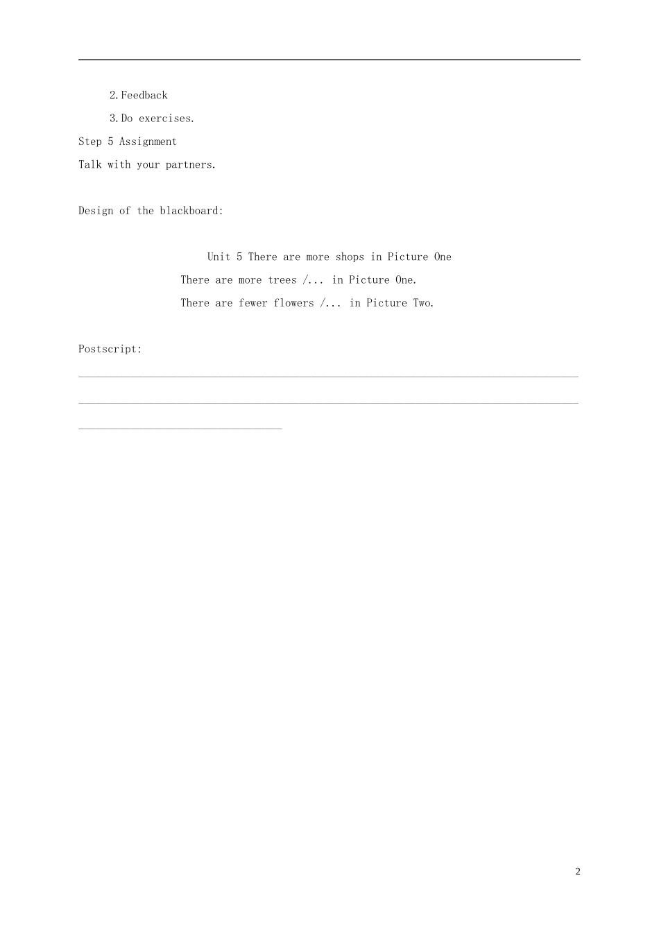 六年级英语下册 unit5 period2教案 湘少版_第2页