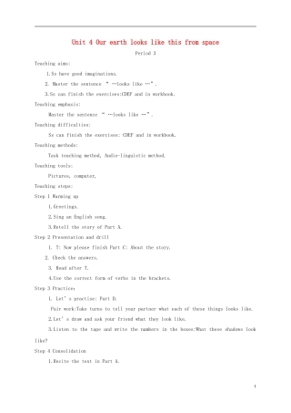 六年级英语下册 unit4 period3教案 湘少版