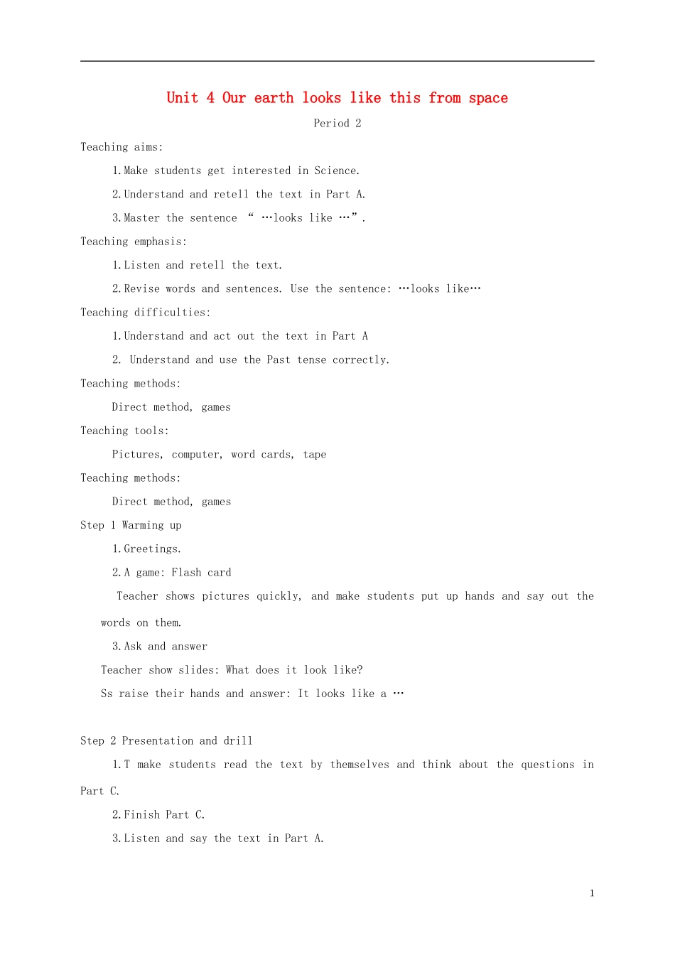 六年级英语下册 unit4 period2教案 湘少版_第1页