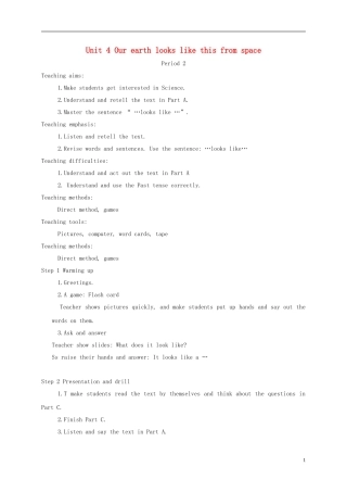 六年级英语下册 unit4 period2教案 湘少版