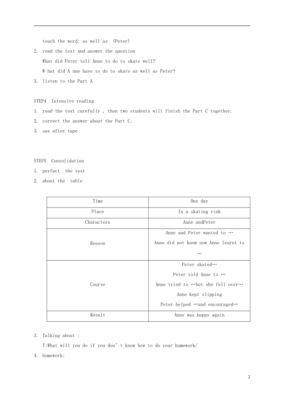 六年级英语下册 unit2教案 湘少版_第2页