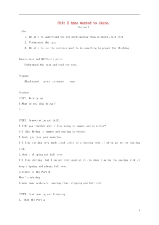 六年级英语下册 unit2教案 湘少版