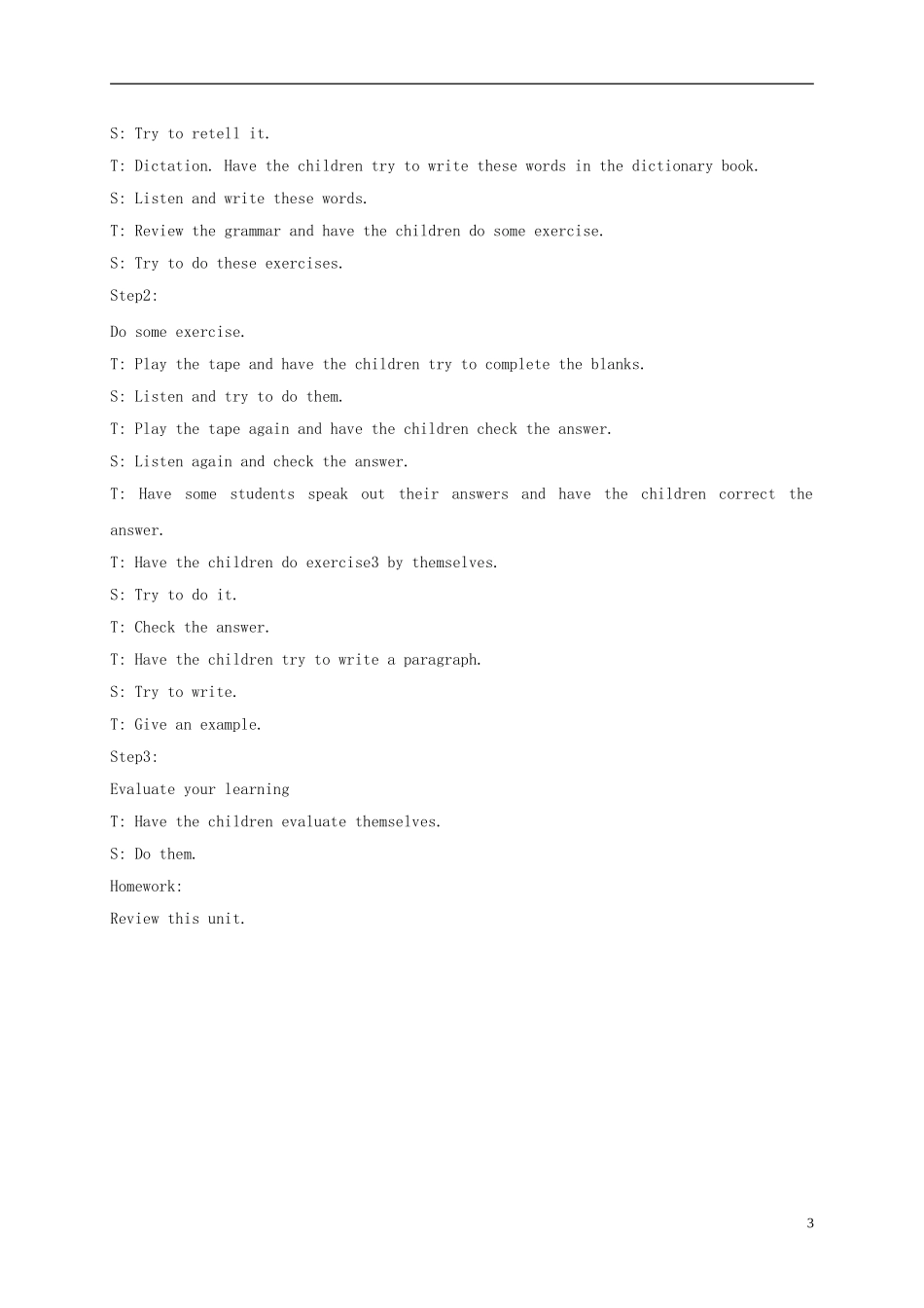 六年级英语上册 Unit3 Lesson5-6教案 北师大版_第3页