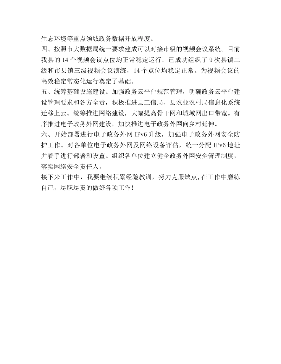 2020电子政务信息化个人工作总结 _第2页
