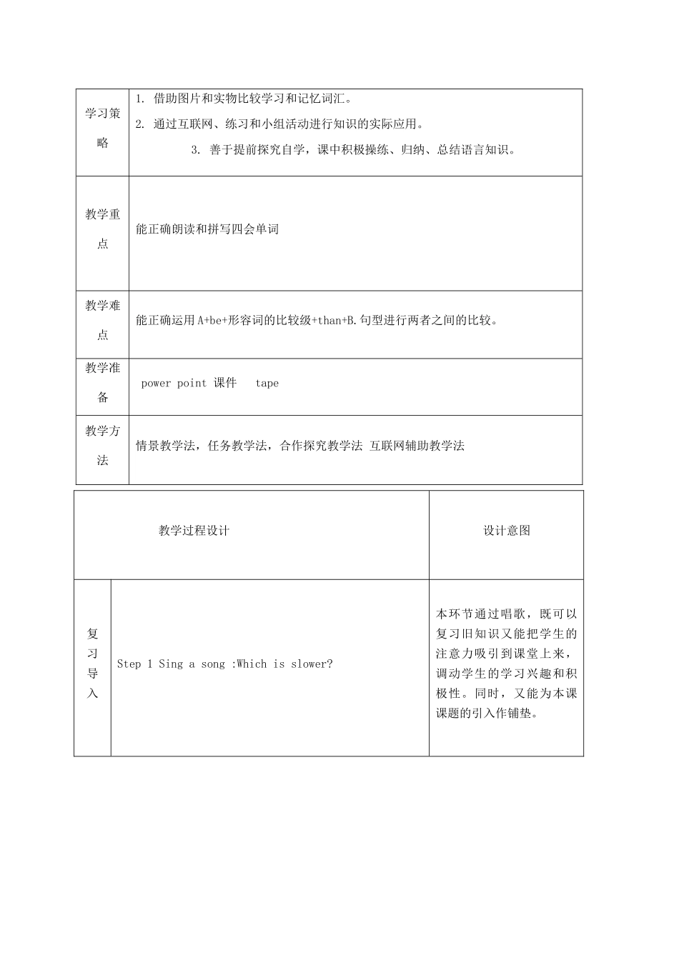 六年级英语上册 Unit 7 He’s better than us教案 广东版开心-广东版小学六年级上册英语教案_第3页