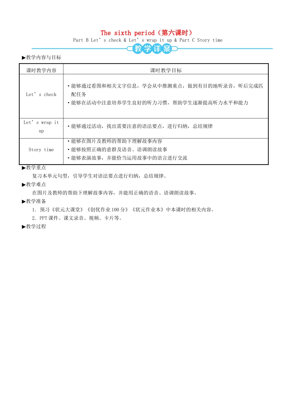 六年级英语上册 Unit 6 How do you feel（第六课时）教案 人教PEP版-人教PEP小学六年级上册英语教案_第1页