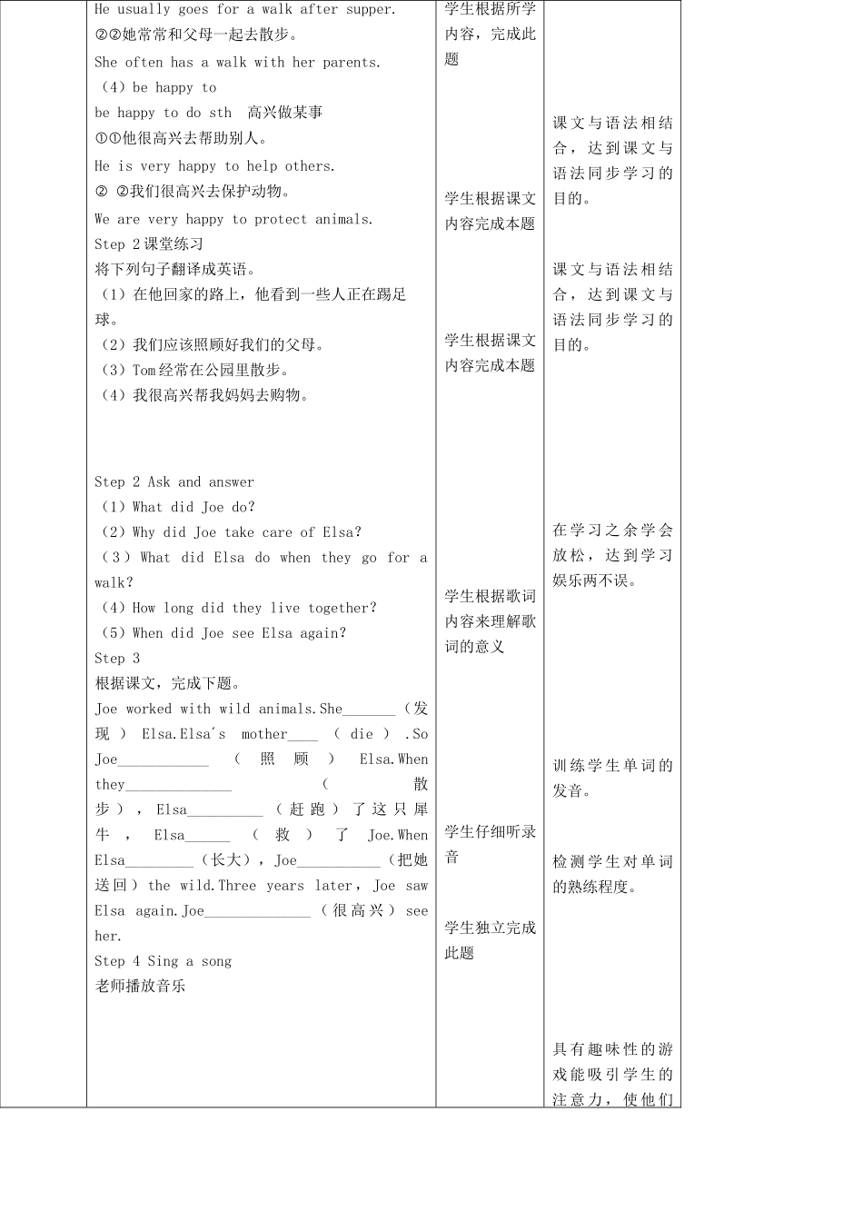六年级英语上册 Unit 5《Animals in danger》（第2课时）教案 牛津上海版（深圳用）-牛津上海版小学六年级上册英语教案_第3页