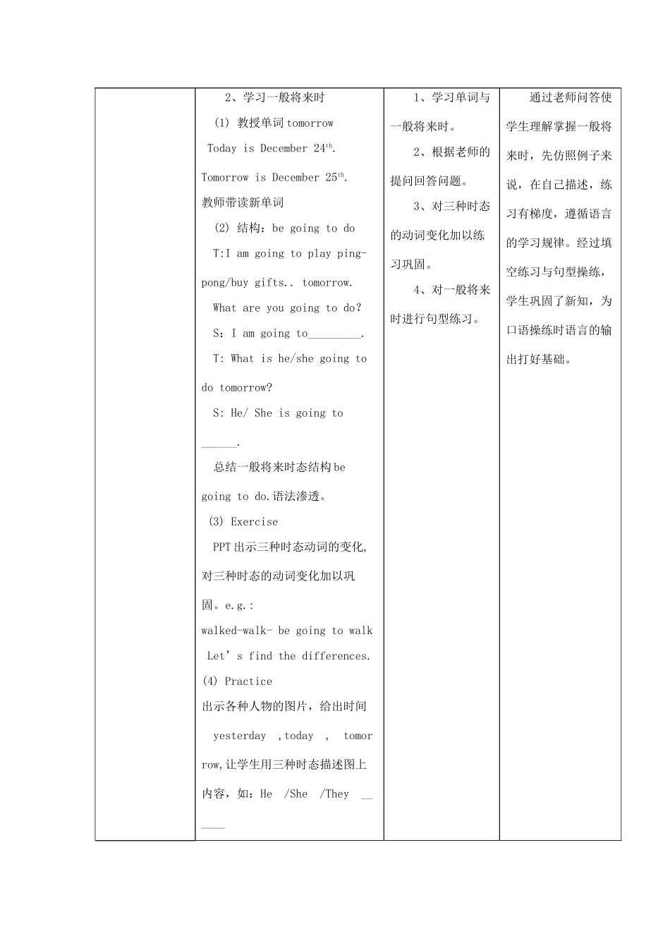 六年级英语上册 Unit 4 Christmas Lesson 20 Oh Christmas Tree教案 冀教版（三起）-冀教版小学六年级上册英语教案_第3页