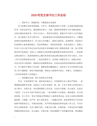 2020村党支部书记工作总结2 