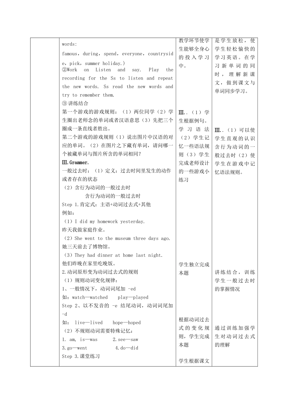 六年级英语上册 Unit 2《My summer holiday》（第1课时）教案 牛津上海版（深圳用）-牛津上海版小学六年级上册英语教案_第2页