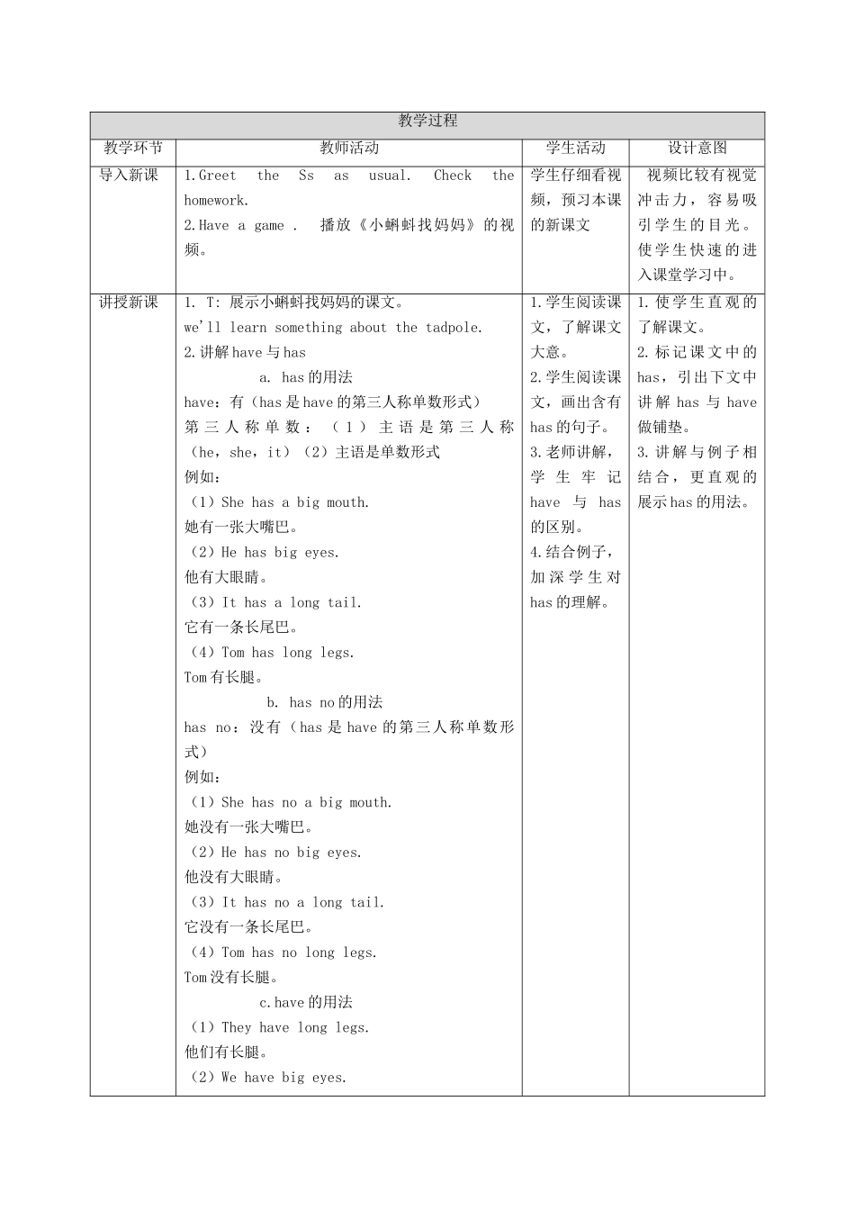 六年级英语上册 Unit 1《Growing up》（第2课时）教案 牛津上海版（深圳用）-牛津上海版小学六年级上册英语教案_第2页