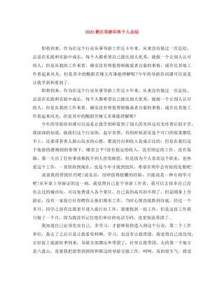 2020景区导游年终个人总结 